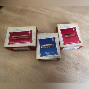 3 HALLMARK KEEPSAKE LIONEL TRAIN Ornaments.